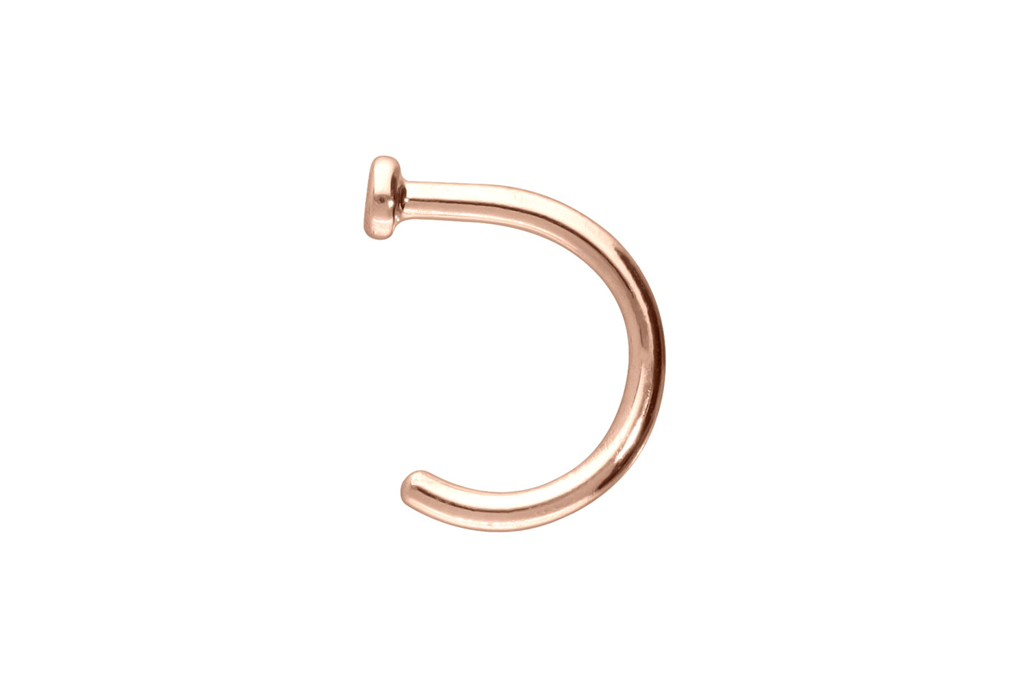 14/18 Karat Gold Nasenring Nasenpiercing offen PLATTE